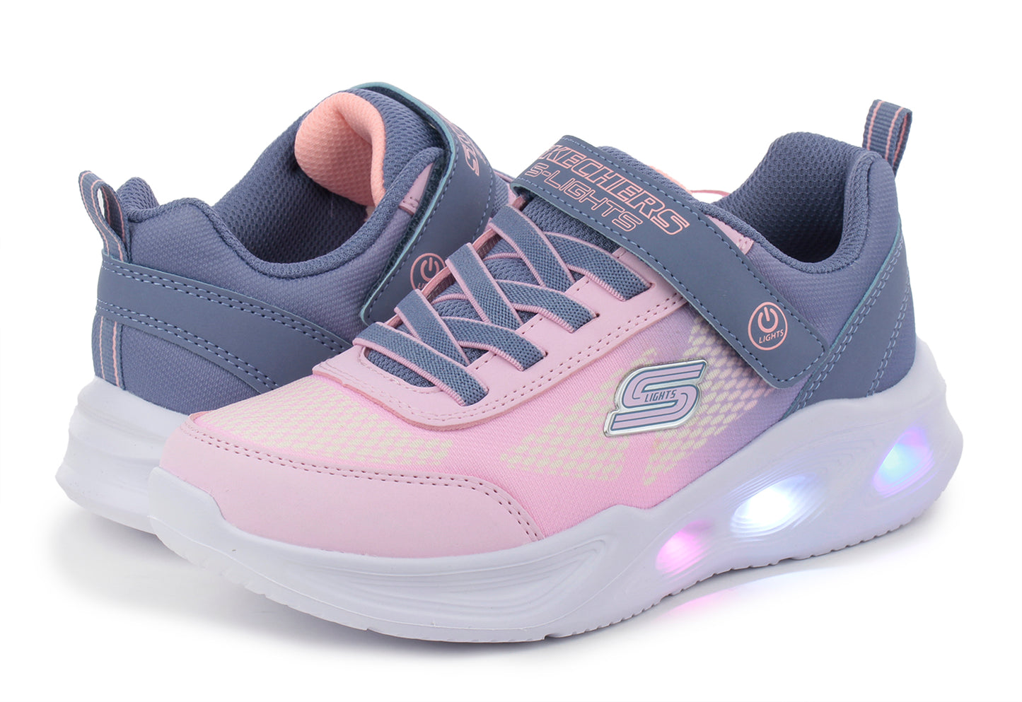 Skechers S-Lights: Sola Glow - Ombre Deluxe. 303714L/GYLP. - Bambas Valencia